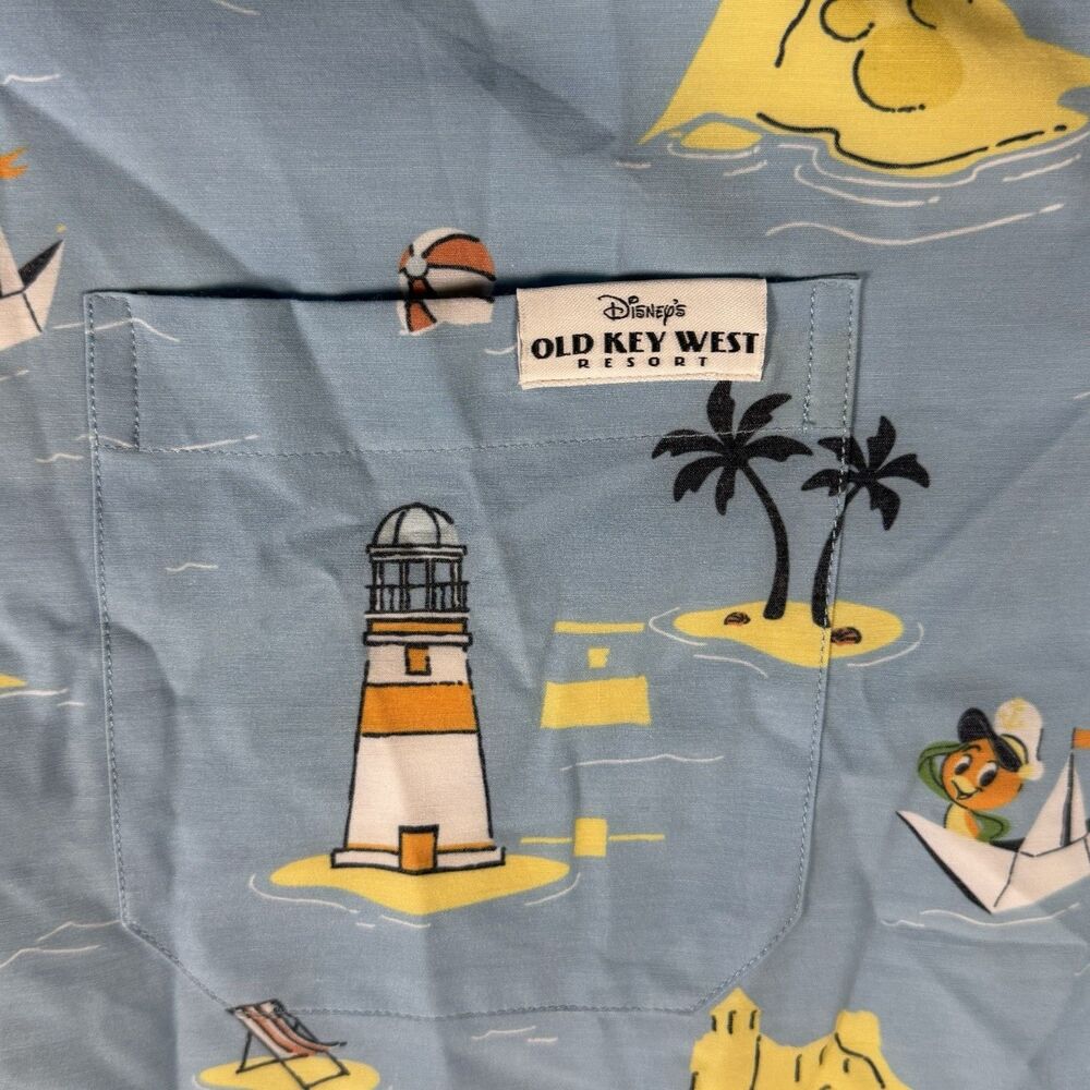 Reyn Spooner Disney Parks Shirt Men XL Old Key West Resort Orange Bird Aloha - Picture 5 of 8